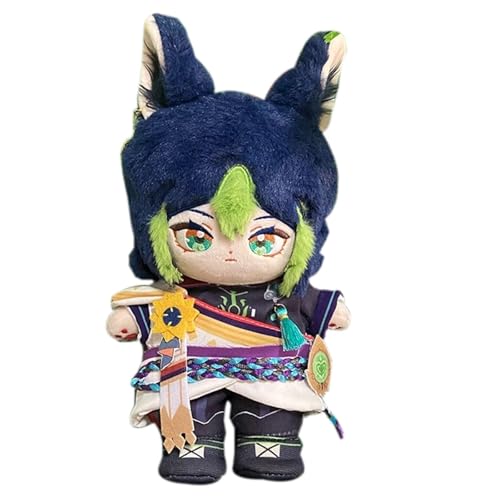 KUKUShining Genshin Impact Kuscheltier, 20cm Anime Ankleidepuppe Mit Kleidung Süßes Weiches Plüschtier Als Geschenk for Gamer-Fans(Tighnari) von KUKUShining