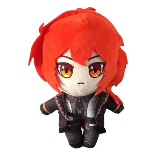 KUKUShining Genshin Impact Plüsch, 20cm Anime Figur Kuscheltier Weiches Cartoon Spielzeug Süße Stoffpuppe for Fans Geburtstagsgeschenke(Diluc) von KUKUShining