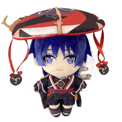 Genshin Impact Plüsch, 20cm Anime Figur Kuscheltier Weiches Cartoon Spielzeug Süße Stoffpuppe for Fans Geburtstagsgeschenke(Scaramouche) von KUKUShining