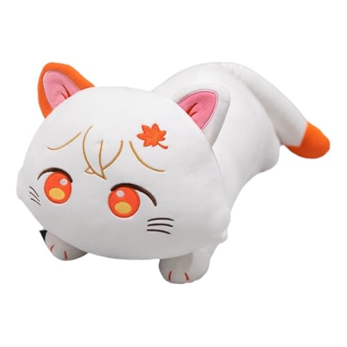 KUKUShining Genshin Kaedehara Kazuha Katzen Plüschkissen, Puppe Impact Plushies Kissen Katze Kuscheltiere for Gamer Geschenk von KUKUShining