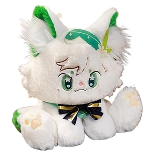 KUKUShining Genshin Katzen Kuscheltiere, Anime Plüsch Impact Kissen Weiches Süßes Katze Plüschtier Spielzeug for Gamer Geschenk(Venti,32cm/12.6in) von KUKUShining