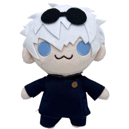 KUKUShining Gojo Und Geto Plüschtier, 20cm Süßer Anime Plüsch Schlüsselanhänger Cartoon Gojo Satoru Geto Suguru Spielzeugpuppe for Fans Geschenke(Gojo Satoru) von KUKUShining