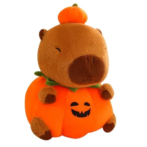 KUKUShining Halloween Kürbis Capybara Plüschtier, Kawaii Kuscheltier Weiches Kissen für Kinder Jungen Mädchen für Geburtstag Halloween Ostern(40cm/15.7in) von KUKUShining