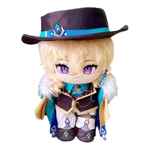 KUKUShining Honkai Star Rail Kuscheltier, 20cm Anime Ankleidepuppe Mit Kleidung Süßes Weiches Plüschtier Als Geschenk for Gamer Fans(Aventurine) von KUKUShining