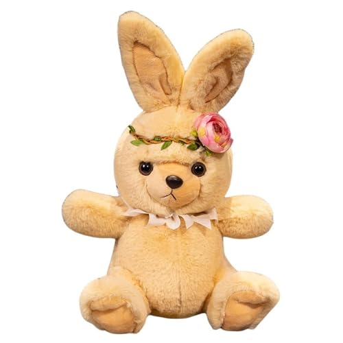 KUKUShining Kaninchen Plüschtiere, Weiche Puppe Kuschelige Ausgestopfte Hasenfigur Dekorationskissen for Kinder Und Erwachsene Kuscheln Spielen(Garland) von KUKUShining