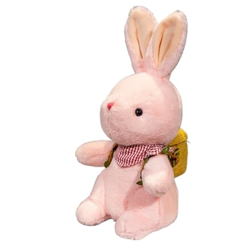 KUKUShining Kaninchen Plüschtiere, Weiche Puppe Kuschelige Ausgestopfte Hasenfigur Dekorationskissen for Kinder Und Erwachsene Kuscheln Spielen(Pink) von KUKUShining