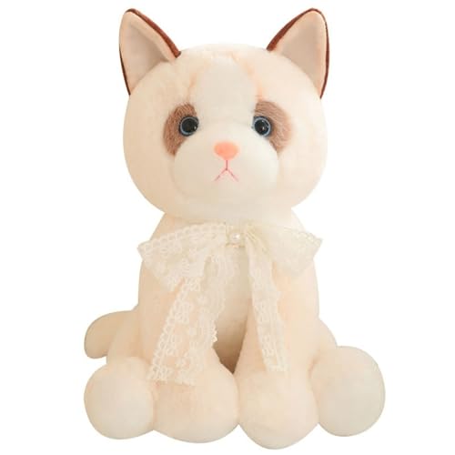 KUKUShining Katze Kuscheltier, Lebensecht Plüschtier Püppchen Realistische Plüsch Katze Kätzchen Spielzeug Für Kinder Geburtstag Sgeschenk(25cm/9.8in) von KUKUShining