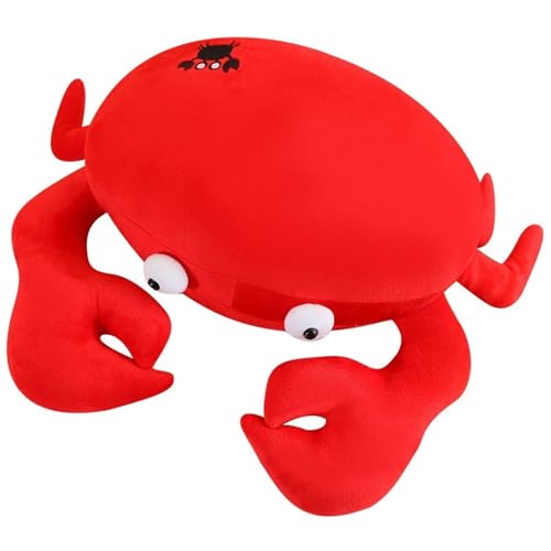 KUKUShining Krabbenplüsch, Süßes Kuscheltierkissen Meereslebewesen Spielzeug Superweiches Cartoon Kissen Füllspielzeug for Kinder Teenager Erwachsene(Red,30cm/11.8in) von KUKUShining