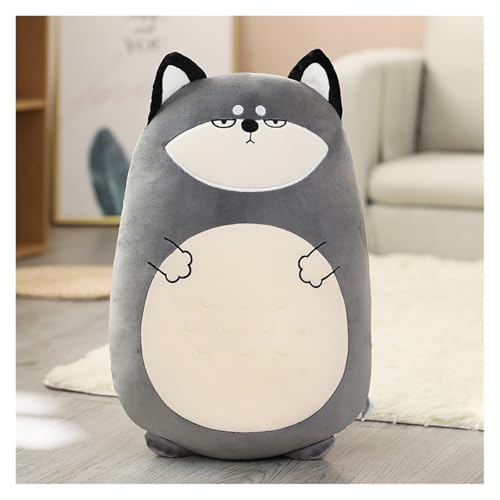 KUKUShining Kuschelige Tier Plüschkissen, Weiche Stofftiere, Kawaii Puppen Kindern Jungen Mädchen(Husky,45cm/17.7in) von KUKUShining