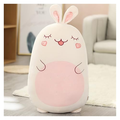 Kuschelige Tier Plüschkissen, Weiche Stofftiere, Kawaii Puppen Kindern Jungen Mädchen(WhiteRabbit,45cm/17.7in) von KUKUShining