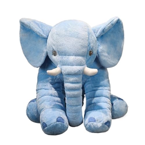 KUKUShining Kuscheliger Elefant Stofftier, Flauschig Weich Schmuseelefant Plüschtier Kinder Baby Junge Mädchen Weihnachten Geburtstag Geburt(Blue) von KUKUShining