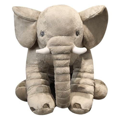 KUKUShining Kuscheliger Elefant Stofftier, Flauschig Weich Schmuseelefant Plüschtier Kinder Baby Junge Mädchen Weihnachten Geburtstag Geburt(Gray) von KUKUShining