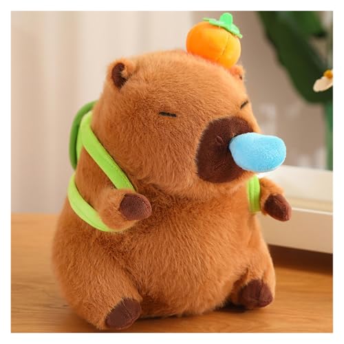 KUKUShining Kuscheliges Capybara Spielzeug Mit Fruchttier, Entzückende, Weiche Stofftiere for Kinder, Geschenk for Geburtstage, Feiertage, Mehrere Stile(OrangeTurtle3,50cm/19.7in) von KUKUShining