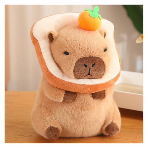 KUKUShining Kuscheliges Capybara Spielzeug Mit Fruchttier, Entzückende, Weiche Stofftiere for Kinder, Geschenk for Geburtstage, Feiertage, Mehrere Stile(Orangebread2,40cm/15.7in) von KUKUShining