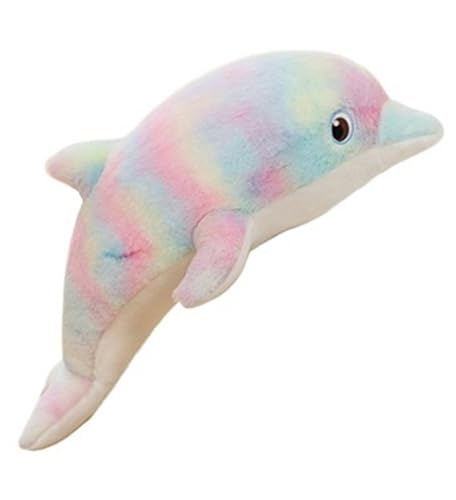 KUKUShining Kuscheliges Delphin Plüschtier, Farbenfrohes Delphin Ausgestopftes Meerestier Plüschkissen Kinder Und Erwachsene Geburtstag(Pink,100cm/39.3in) von KUKUShining