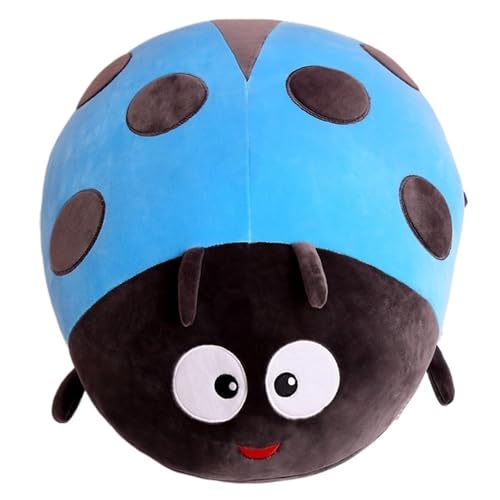 KUKUShining Marienkäfer Plüschtier, Käfer Plüschkissen Süßes Weiches Kuscheltier Umarmung Spielzeug Für Geburtstag Valentinstag Kinder Heimdekoration(Blue,60cm/23.6in) von KUKUShining