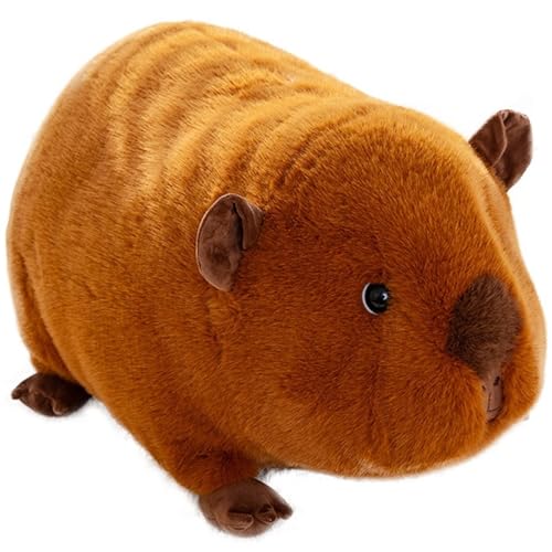 KUKUShining Meerschweinchen Plüsch, Weiche Kuschelige Stofftiere Schweine Puppen Plüschtier Umarmungskissen Geschenk Für Kinder Mädchen Jungen(Brown,48cm/18.9in) von KUKUShining