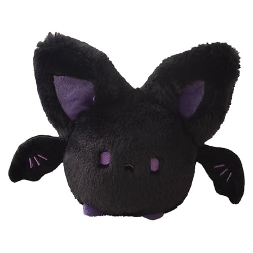 KUKUShining Niedliches Fledermaus Plüschtier, Weiches Stofftier mit Flauschigen Flügeln, Niedliche Halloween Fledermaus Kuschel for Kinderzimmerdeko Geschenke(Black) von KUKUShining