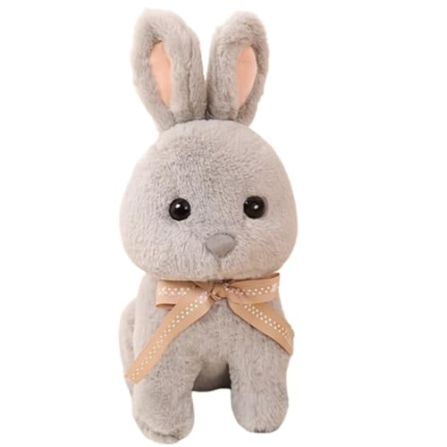 KUKUShining Niedliches Häschen Plüschtier, Niedliches Weiches Kuscheliges Plüschhäschen Mit Langen Ohren Puppe Das Nachttischsofa Jungen Mädchen Kinder Weihnachten Ostern Geburtstag(Gray,30cm/11.8in) von KUKUShining