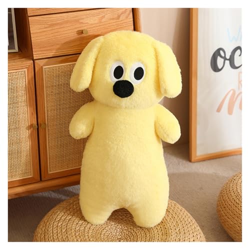 KUKUShining Niedliches Hund Plüschkissen, Weiches Kuscheltier Für Kinder, Kuschelige Abende, Kinderzimmer-Dekoration(Yellow) von KUKUShining