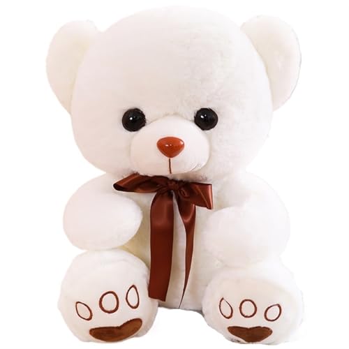 KUKUShining Niedliches Teddybär-Plüschtier, Weiches und Kuscheliges Stofftier, Perfekt für Kinder, Gemütliche Kuschelzeit und Süße Raumdekoration(White,50cm/19.7in) von KUKUShining