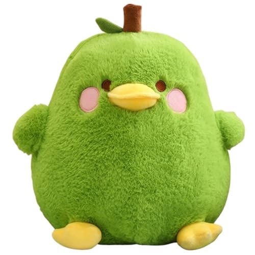 KUKUShining Obst Ente Birnen Plüsch, Kuscheliges Stofftier Spielzeug Weiche Kawaii Puppe Schlafkissen Geschenke for Kinder Mädchen Jungen Erwachsene(Green,40cm/15.7in) von KUKUShining