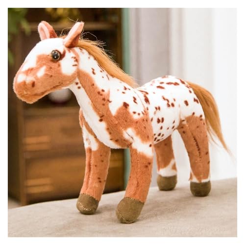 KUKUShining Pferd Plüsch, Weiches Kuscheliges Stofftier Fohlen Plüschtier Spielzeug Lebensechte Puppe Geschenke for Kinder Jungen Mädchen Dekoration(White,30cm/11.8in) von KUKUShining