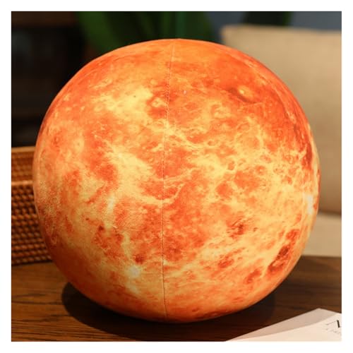 KUKUShining Plüschtier Erde, Sonne Planet Weltraum Sonnensystem Plüschtiere Heimdekoration Kissen Universum Stressbälle for Kinder Jugendliche(Goldstar,27cm/10.6in) von KUKUShining