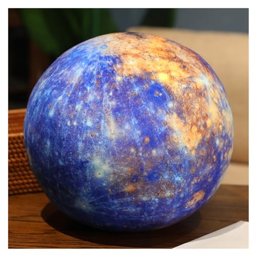 KUKUShining Plüschtier Erde, Sonne Planet Weltraum Sonnensystem Plüschtiere Heimdekoration Kissen Universum Stressbälle for Kinder Jugendliche(Mercury,17cm/6.7in) von KUKUShining