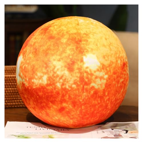 KUKUShining Plüschtier Erde, Sonne Planet Weltraum Sonnensystem Plüschtiere Heimdekoration Kissen Universum Stressbälle for Kinder Jugendliche(Sun,17cm/6.7in) von KUKUShining