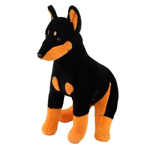 KUKUShining Realistischer Dobermann Plüsch, Weiches Hund Kuscheltier, Perfekt for Kinder und Sammler, Ideal for die Wohnzimmerdekoration(40cm/15.7in) von KUKUShining