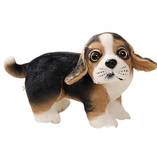 KUKUShining Realistisches Hundeplüschspielzeug, Weiche Stofftierpuppe, Ideal for Kinder Und Hundesammler, Perfekt for Dekorative Akzente(Miglu) von KUKUShining