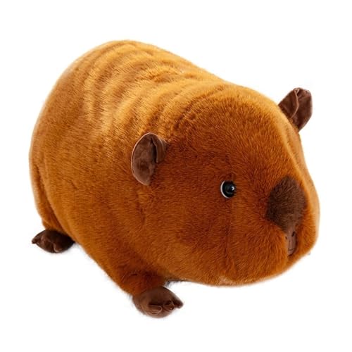 KUKUShining Realistisches Meerschweinchen Plüschtier, Lebensechtes Kuscheltier Hamster Weiches Kawaii Kissen Weihnachten Ostern Geburtstag(Brown,48cm/18.89in) von KUKUShining