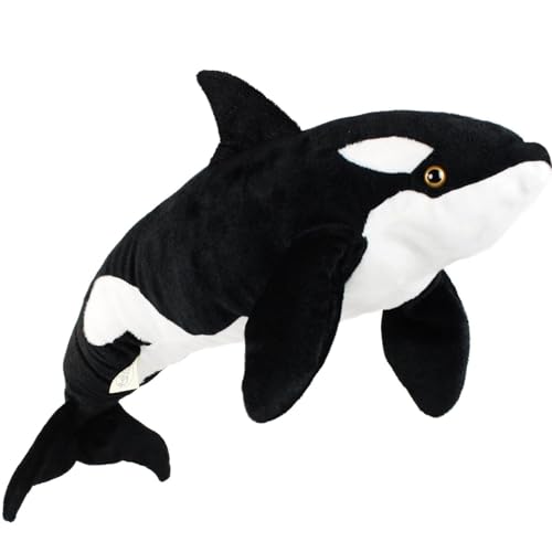 KUKUShining Realistisches Orca-Wal-Plüschtier, Riesiger, Weicher Und Kuscheliger Killerwal, Stofftier for Kinder Und Erwachsene, Heimdekoration(130cm/51.2in) von KUKUShining