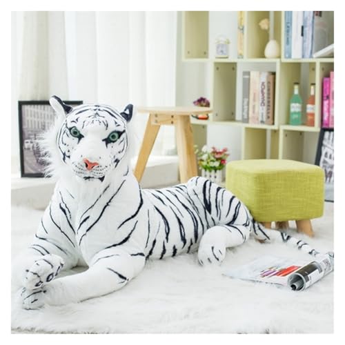 KUKUShining Realistisches Tiger-Plüschtier, Tier-Plüschtier for Kinder und Sammler, Ideal for Kinderspielzimmer, Einzigartige Dekoration(White,50cm/19.7in) von KUKUShining