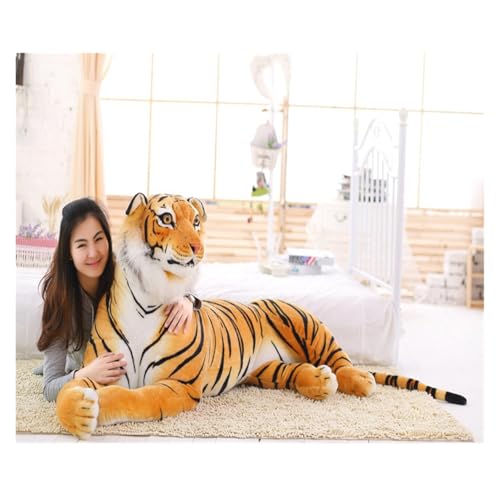 KUKUShining Realistisches Tiger-Plüschtier, Tier-Plüschtier for Kinder und Sammler, Ideal for Kinderspielzimmer, Einzigartige Dekoration(Yellow,60cm/23.6in) von KUKUShining