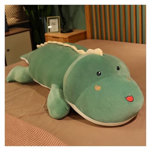 KUKUShining Riesiger Dinosaurier Plüsch, Dinosaurier Plüschtier Kissen Bequemes Weiches Tier Puppe Spielzeug for Kinder Mädchen(Green,120cm/47.2in) von KUKUShining