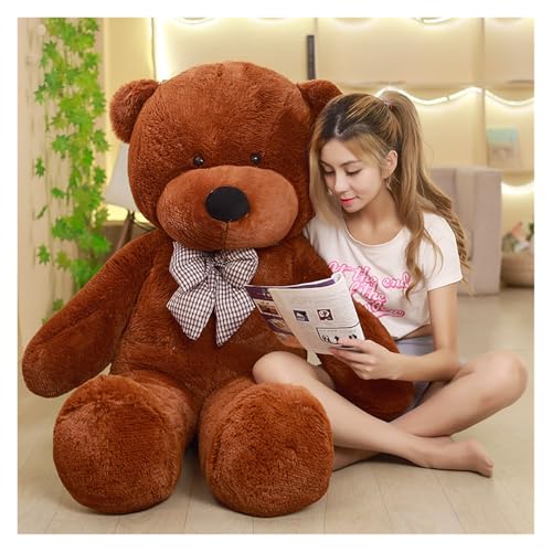 KUKUShining Riesen Teddybär Plüschtier, Weiches Kuscheltier Gemütliche Entspannung Niedliche Wohndekoration Mädchen Kinder(Darkbrown,100cm/39.4in) von KUKUShining