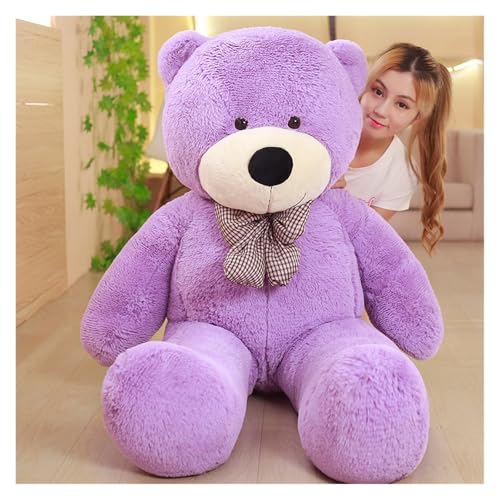 KUKUShining Riesiger Teddybär Plüsch, Weiches Stofftier, Kinder und Mädchen, Gemütliche Entspannung, Niedlicher Dekor-Akzent(Purple,100cm/39.4in) von KUKUShining