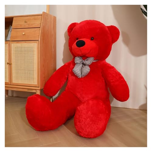 KUKUShining Riesiger Teddybär Plüsch, Weiches Stofftier, Kinder und Mädchen, Gemütliche Entspannung, Niedlicher Dekor-Akzent(Red,60cm/23.6in) von KUKUShining