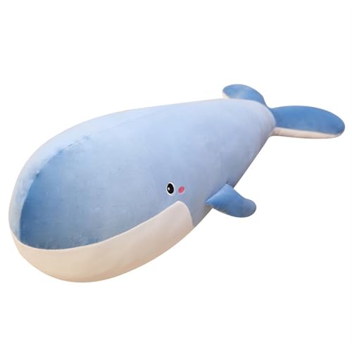 KUKUShining Riesiger Wal Plüsch, Kuscheliges und Sanftes Stofftier, Perfekt für Kinder und Erwachsene, Spielbereich oder Schlafzimmer, Bequemes Kissen Geschenk(Blue,50cm/19.7in) von KUKUShining