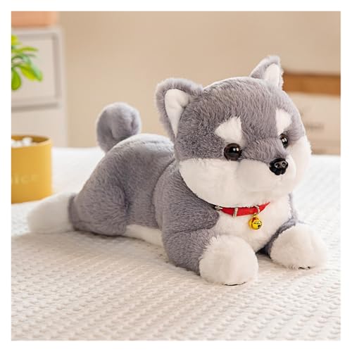 KUKUShining Shiba Inu Hund Kuschelpuppe Plüschtier, Weiches und Kuscheliges Stofftier für Kinder Haustierliebhaber und Geschenke für Sammler(Gray,28cm/11in) von KUKUShining