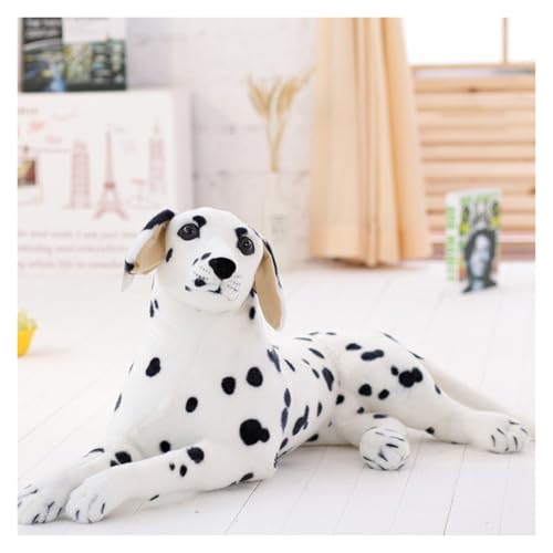 KUKUShining Simulation Dalmatiner Hund Plüsch, Realistische Hundepuppen Weiches Kuscheltier Plüschkissen Haustiermodell Spielzeug Figur Heimdekorationen(Sitting,75cm/29.5in) von KUKUShining