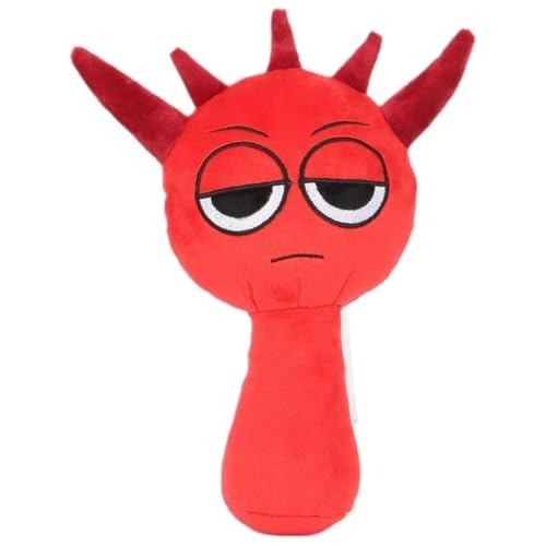 KUKUShining Sprunki Kuschelpuppe Spielzeug, Cartoon Charmante Weiche Stofftiere, Niedliche Kuschelpuppen for Kinder, Fans und Gamer, (Red) von KUKUShining