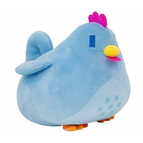 Stardew Hähnchen Plüschtier, Hahn Kuscheltier Stofftier Flauschiger Kissen Cartoon Tier Spielzeug for Fans Und Kinder Geschenk(Blue) von KUKUShining