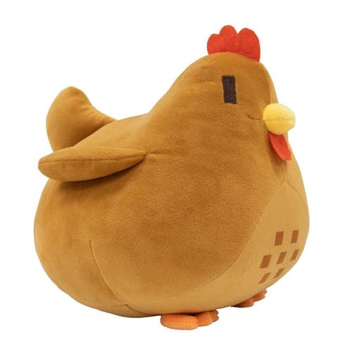 KUKUShining Stardew Hähnchen Plüschtier, Hahn Kuscheltier Stofftier Flauschiger Kissen Cartoon Tier Spielzeug for Fans Und Kinder Geschenk(Brown) von KUKUShining