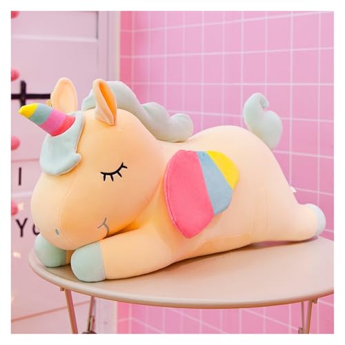 KUKUShining Süße und Weiche Einhorn-Plüschpuppe Mit Regenbogenflügeln, for Mädchen, Beste Wahl Als Dekoration for Mädchenzimmer(Yellow,53cm/20.8in) von KUKUShining