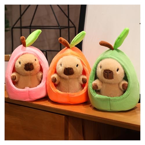 KUKUShining Süßes Capybara-Plüschtier Mit Fruchtloch, Weiches, Kuscheliges Stofftier Als Geschenk for Kinder Und Erwachsene, for Geburtstage Und Besondere Anlässe(3pcs,20cm/7.8in) von KUKUShining