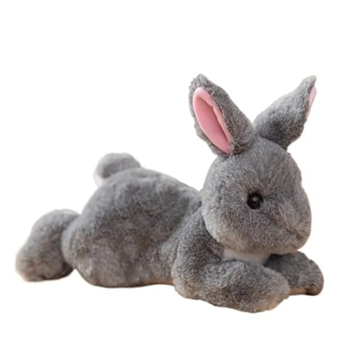 KUKUShining Süßes Häschen Plüschtier, Weiches Kuscheliges Kuscheltier Kaninchen Plüschtier Mit Schlappohren Nachttisch Sofa Jungen Mädchen Kinder Weihnachten Ostern Geburtstag(Darkgray,30cm/11.8in) von KUKUShining