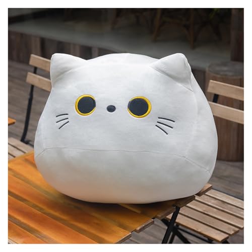 KUKUShining Süßes Katzen Plüschkissen, Weiches und Kuscheliges Stofftier, Kawaii Puppe Ideal für Kinder Jungen Mädchen Geburtstag(Beige,30cm/11.8in) von KUKUShining